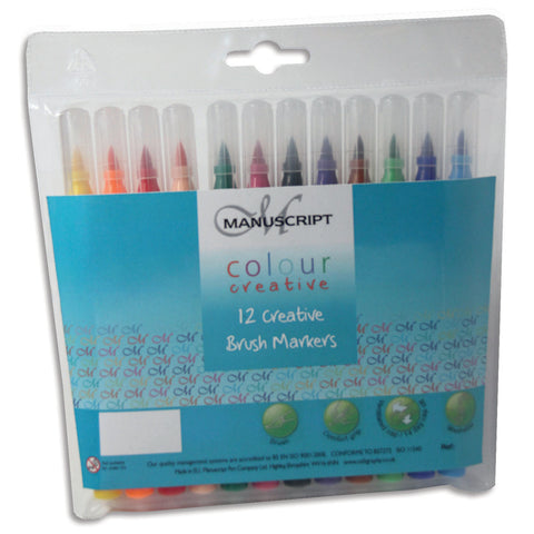 Manuscript Colour Creative Markers Brush Tip 12/Pkg