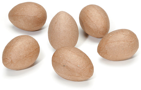Paper-Mache Eggs 6/Pkg