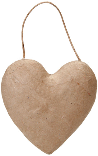 Paper-Mache Puffy Heart Ornament