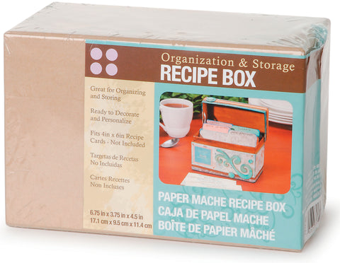 Darice Paper-Mache Recipe Box