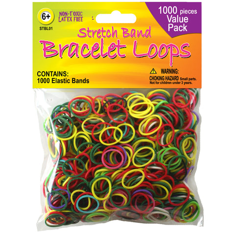 Stretch Band Bracelet Loops 1,000/Pkg