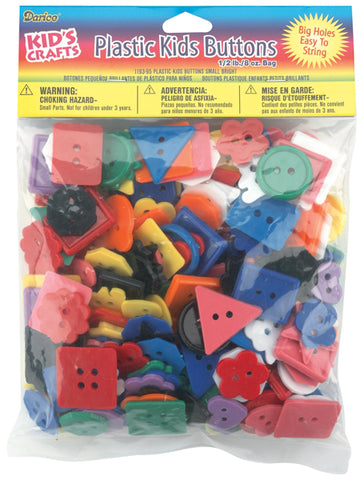 Darice Plastic Kids Buttons .5lb