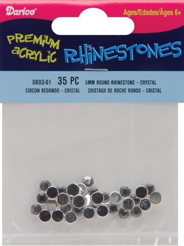 Rhinestones Round 5mm 35/Pkg
