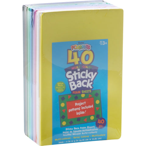 Sticky Back Foam Sheets Value Pack 6"X9" 40/Pkg