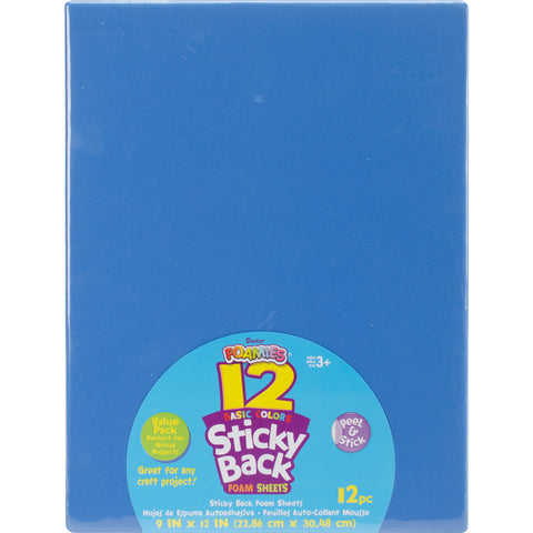 Sticky Back Foam Sheets 9"X12" 12/Pkg