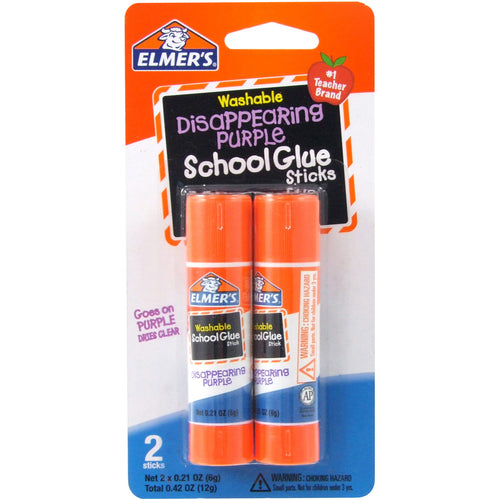 Elmer's Washable School Glue Sticks - Purple 2/Pkg