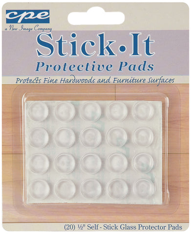 Stick-It Glass Protective Pads .5" 20/Pkg