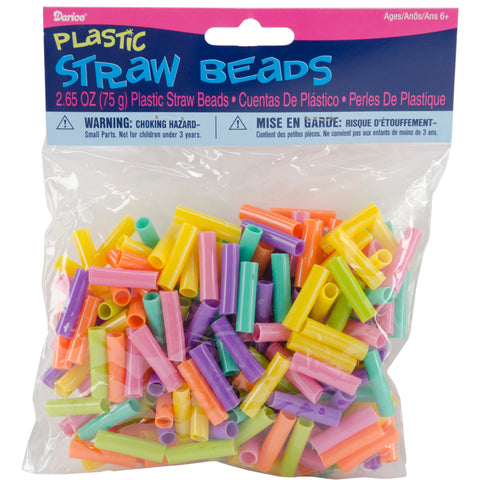 Plastic Straw Beads 75g