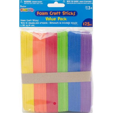 Foam Multicolor Craft Sticks