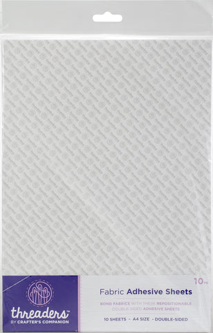 Crafter's Companion Threaders Fabric Adhesive Sheets 10/Pkg