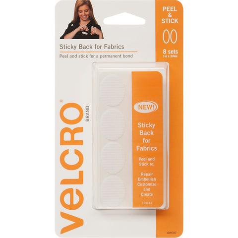 VELCRO(R) Brand Sticky Back For Fabric Ovals 1"X.75"