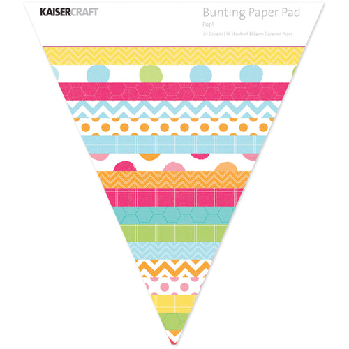 Kaisercraft Bunting Shaped Paper Pad 48/Pkg