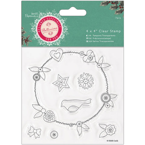 Papermania Bellissima Christmas Clear Stamps 4"X4"