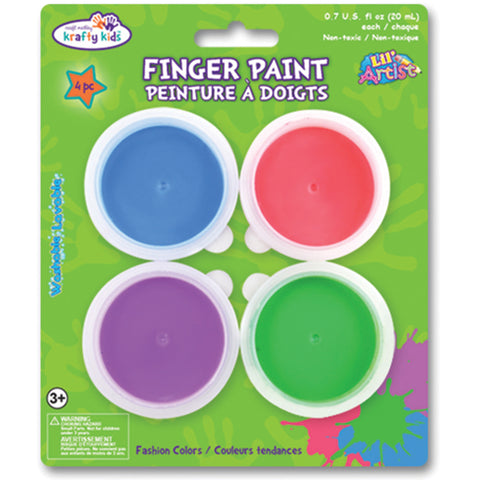 Finger Paint Tubs .7oz 4/Pkg