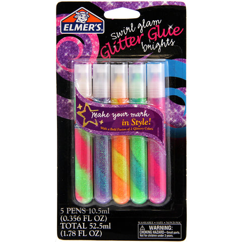 Elmer's Swirl Glam Glitter Glue Pens 1.78oz 5/Pkg