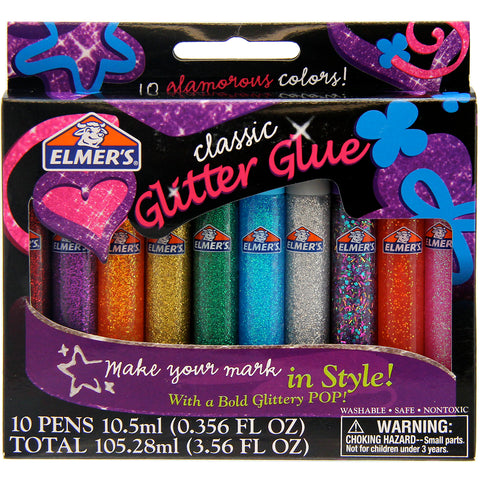Elmer's 3D Washable Glitter Glue Pens 10/Pkg