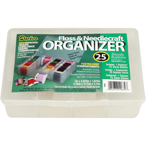 Darice Deep Floss Caddy 7 Compartments W/25 Bobbins