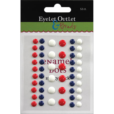 Eyelet Outlet Adhesive-Back Enamel Dots 52/Pkg