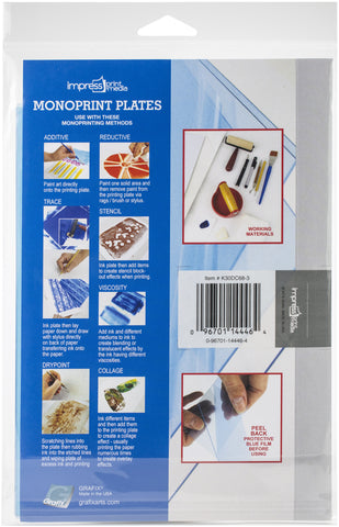 Impress Monoprint Plates 3/Pkg