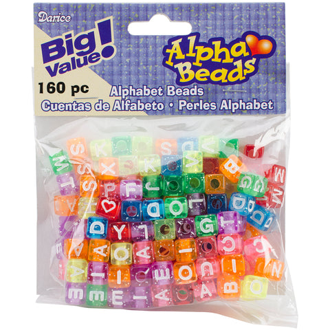 Alphabet Beads 8mm 160/Pkg
