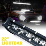 Xprite 22" 100W Ultra Thin Astro Series Flood Beam CREE LED Light Bar