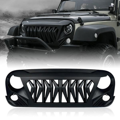 Xprite Beast Grille with Removeable Steel Mesh for Jeep Wrangler 2007-2018 JK