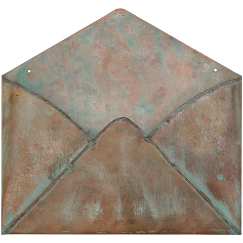 Copper Patina Metal Envelope 9"X10"