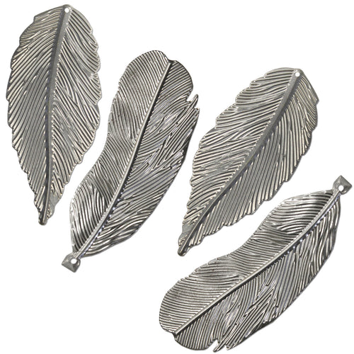 Metal Feathers 4/Pkg