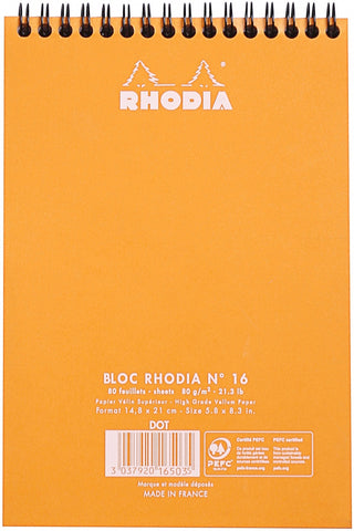 Rhodia Wirebound Dot Pad 6"X8.25"