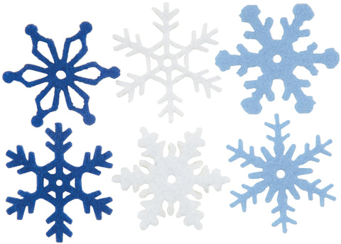 Medium Felt Snowflakes 1.25" 36/Pkg