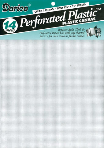 Darice Perforated Plastic Canvas 14 Count 8.5"X11" 2/Pkg