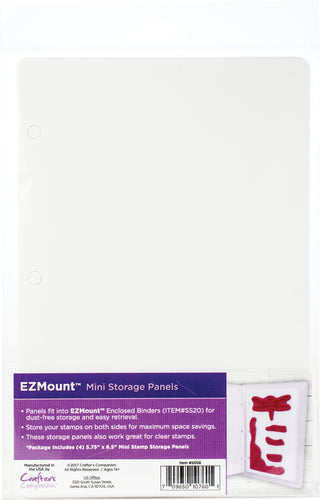 EZMount Stamp Storage Panels 4/Pkg