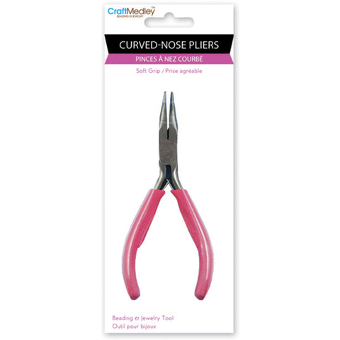 Curved Nose Pliers W/Soft Grip Handle