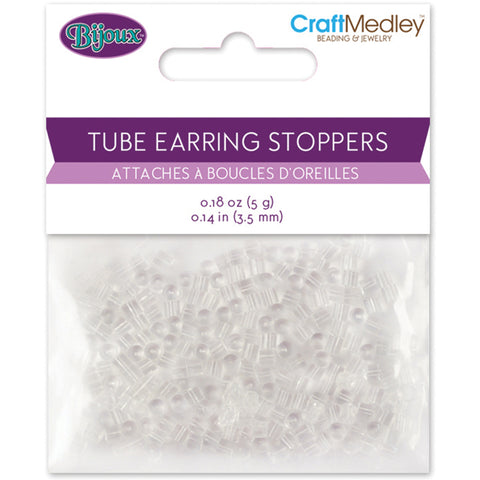 Rubber Tube Earring Stoppers 3.5mm 180/Pkg