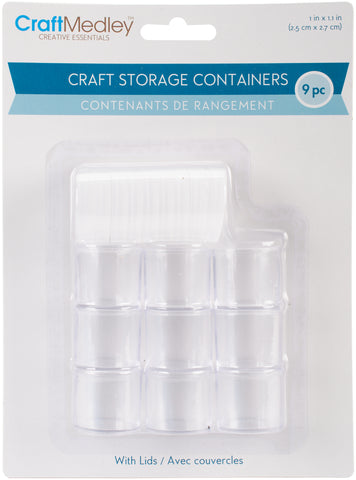Craft Storage Containers .5oz 9/Pkg