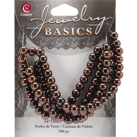 Jewelry Basics Glass Beads 6mm 100/Pkg
