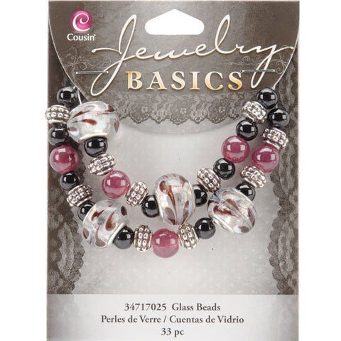 Jewelry Basics Glass Bead Mix 33/Pkg