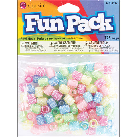 Fun Pack Acrylic Pony Beads 125/Pkg