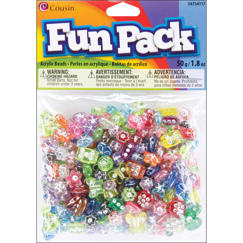Fun Pack Acrylic Shaped Beads 1.8oz