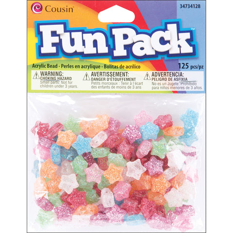 Fun Pack Acrylic Star Beads 125/Pkg