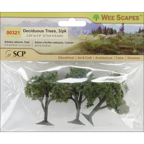 Deciduous Trees 2.25" To 2.5" 3/Pkg