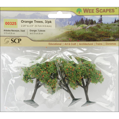 Orange Trees 2.25" To 2.5" 3/Pkg