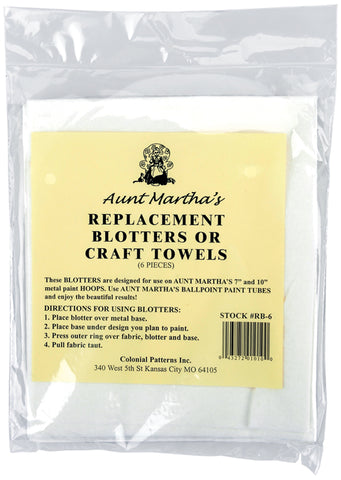 Aunt Martha's Replacement Blotters 6/Pkg