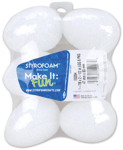Styrofoam Eggs 6/Pkg