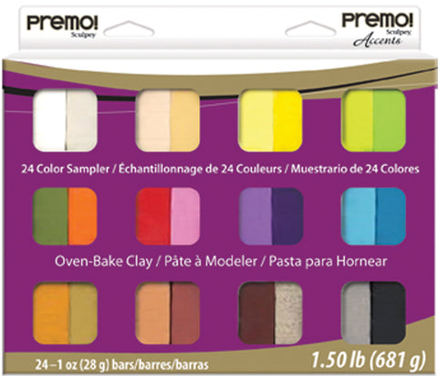 Premo Sculpey Accents Polymer Clay Multipack 1oz 24/Pkg