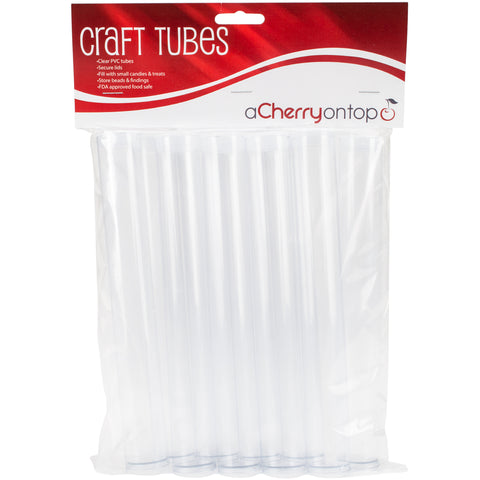 Craft Tubes W/Plastic Lids 10/Pkg