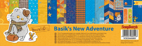 ScrapBerry's Basik's New Adventure Paper Pack 12"X12" 9/Pkg