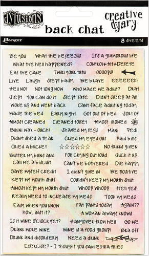 Dyan Reaveley's Dylusions Creative Dyary Back Chat Stickers