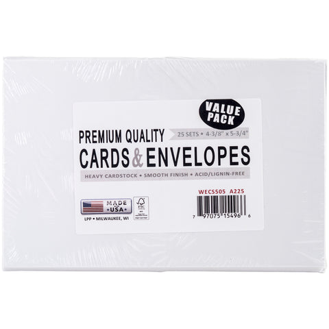 Leader A2 Greeting Cards W/Envelopes (4.375"X5.75") 25/Pkg