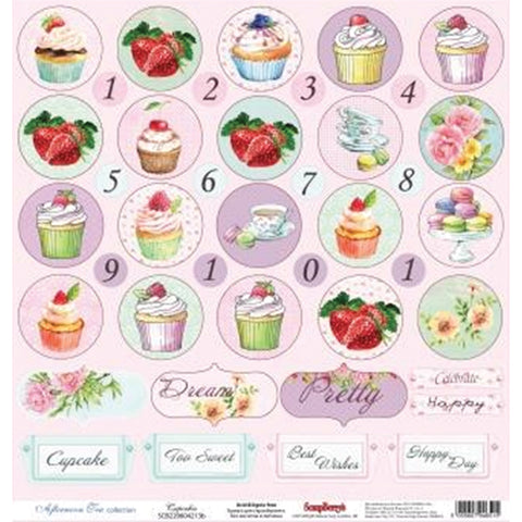 ScrapBerry's Afternoon Tea Single-Sided Cardstock 12"X12"